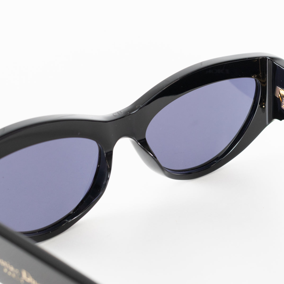 Christian Dior Black Faux Pearl Detail Sunglasses