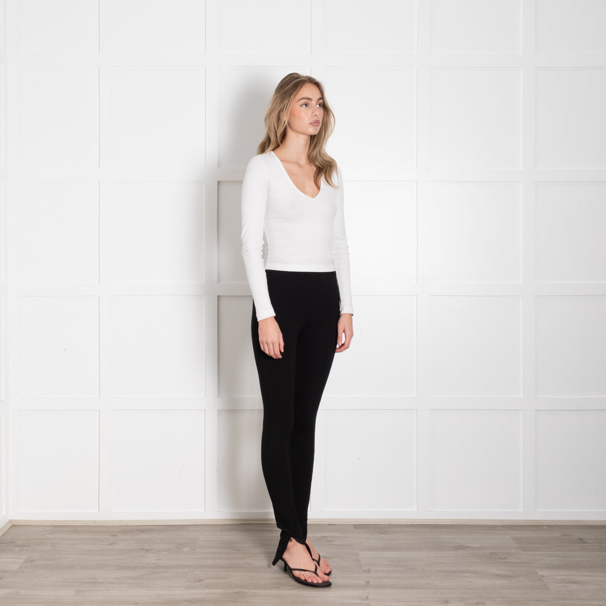 Toteme Black Zip Detail Leggings