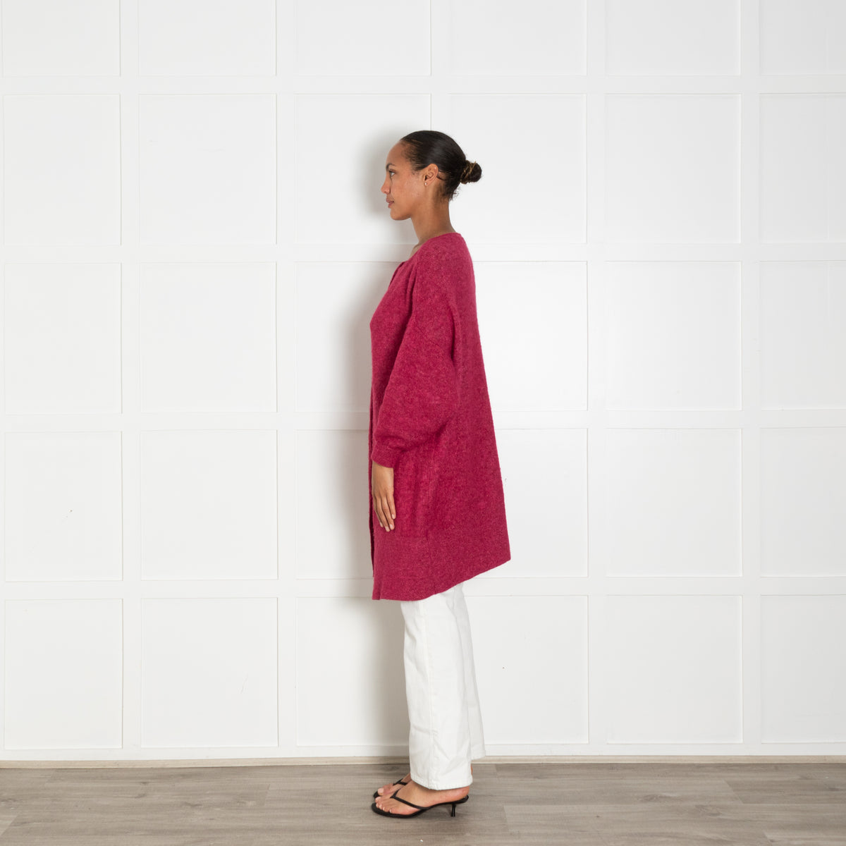 American Vintage Raspberry Wool Cardigan