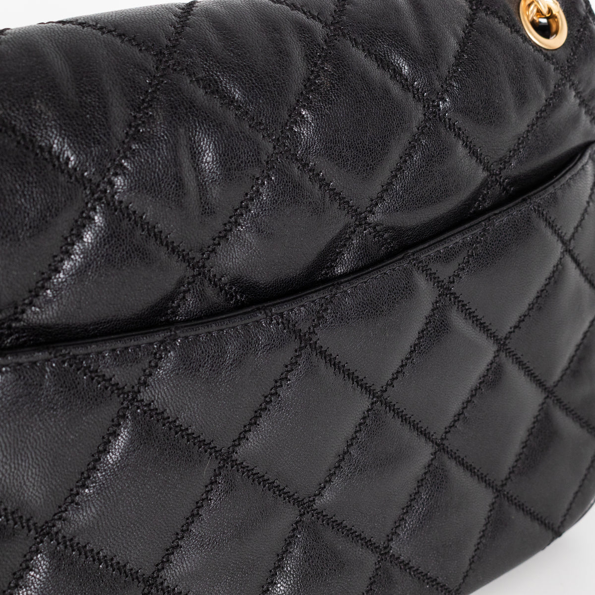 Tory Burch Black Quilted Leather Bag