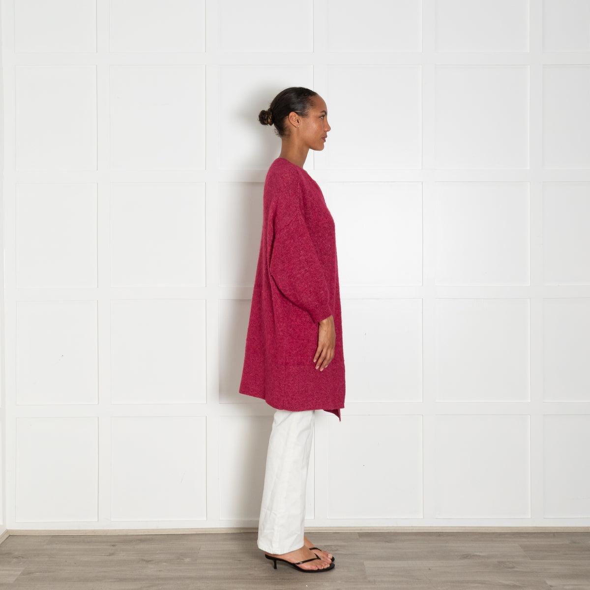 American Vintage Raspberry Wool Cardigan