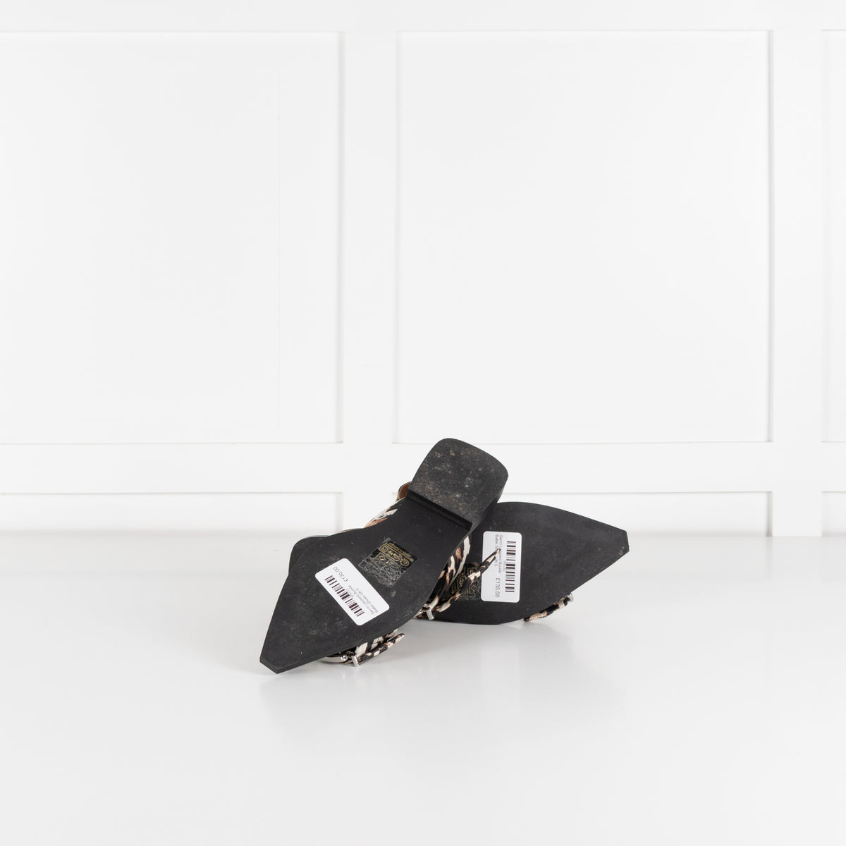 Ganni Leopard Buckle Ballet Shoes