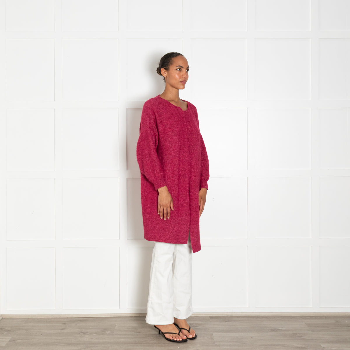 American Vintage Raspberry Wool Cardigan