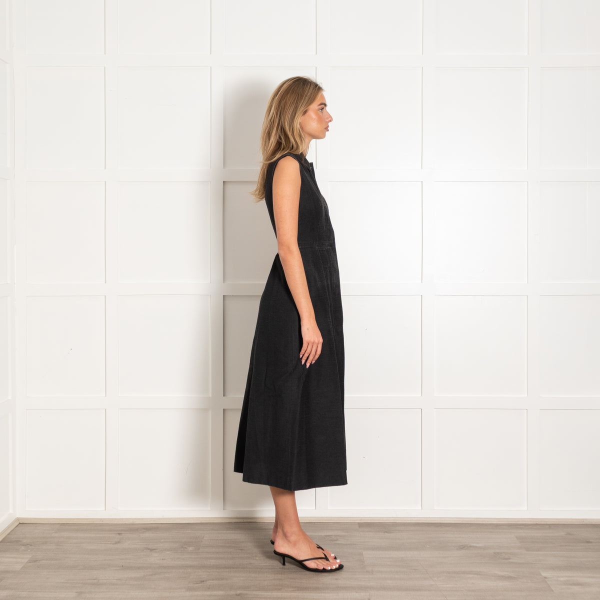 Christian Dior Black Tailored Sleeveless Long Dress