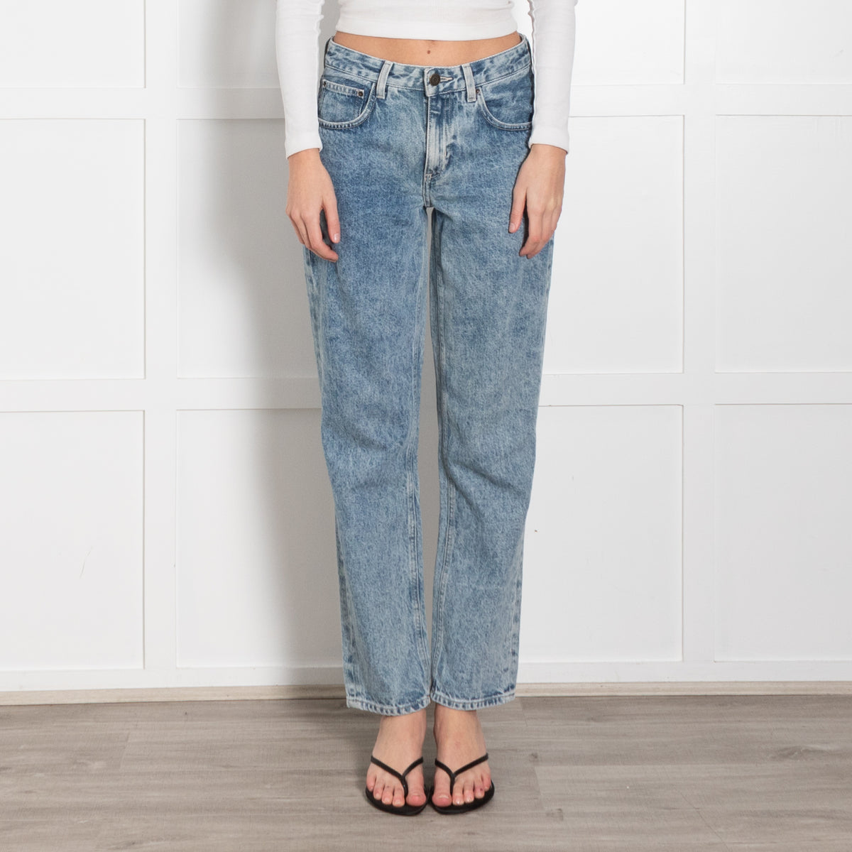 American Vintage Light Blue Denim Straight Leg Jeans