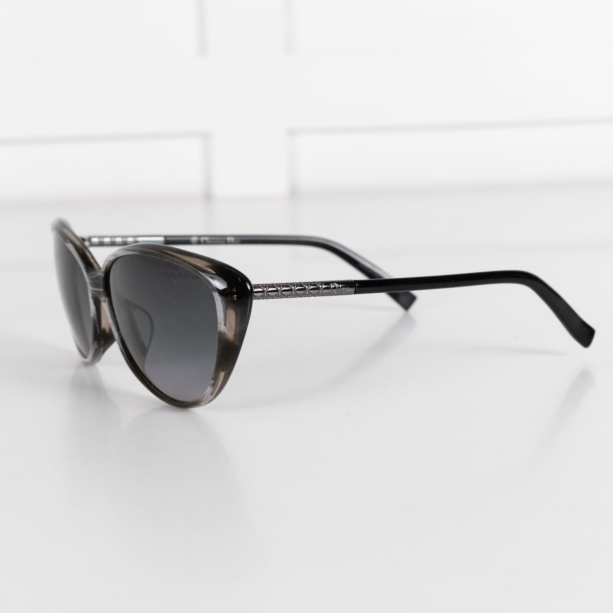 Dior Grey Tortoiseshell Cats Eye Sunglasses