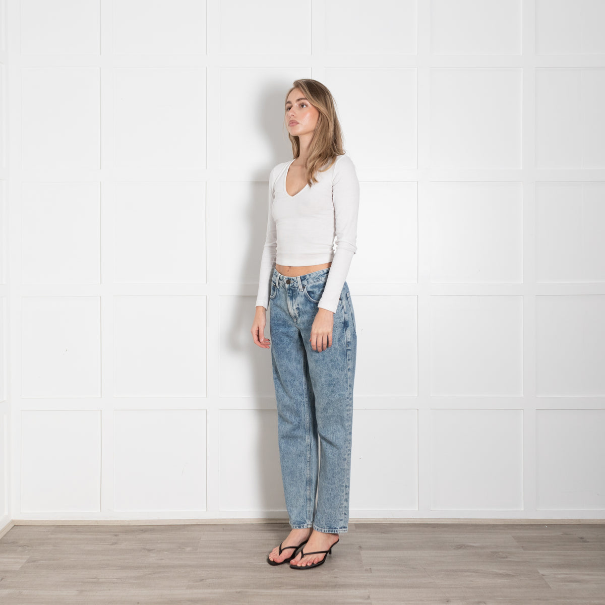 American Vintage Light Blue Denim Straight Leg Jeans