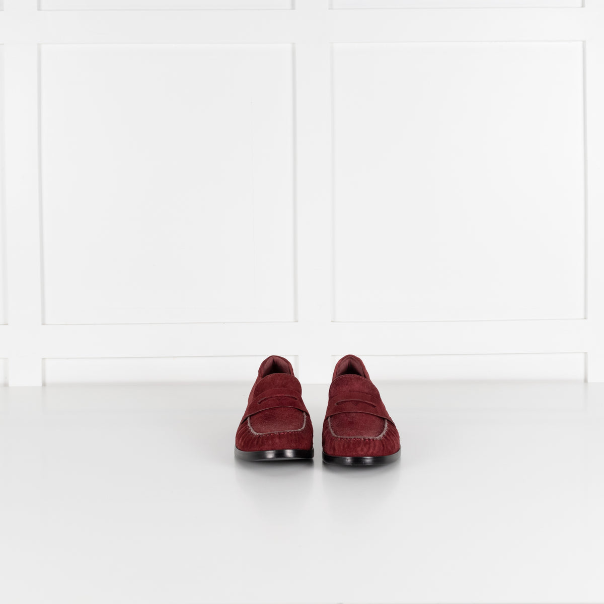 Reformation Ruby Suede Ani Ruched Loafers