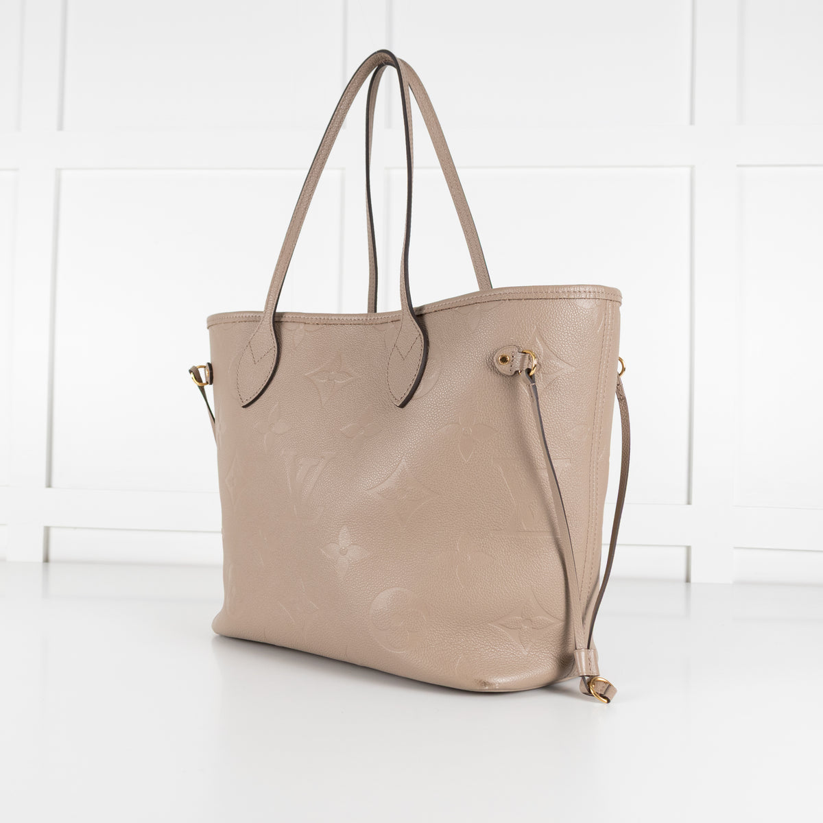 Louis Vuitton Beige Embossed Monogram Neverfull MM bag