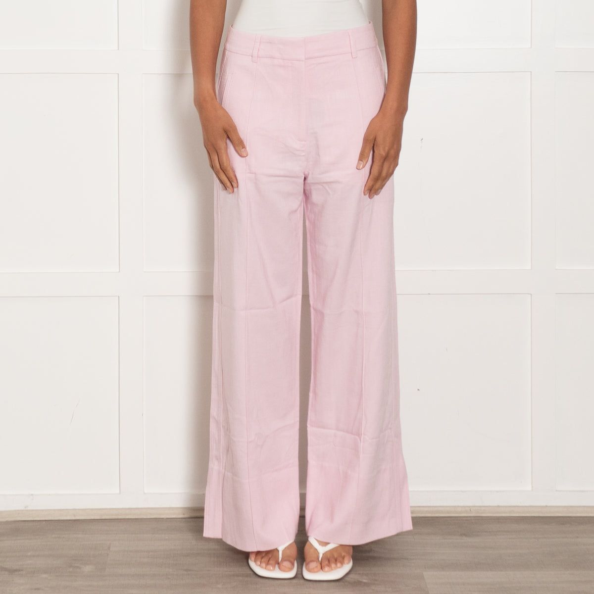 Me + Em Pale Pink Wide Leg Trousers