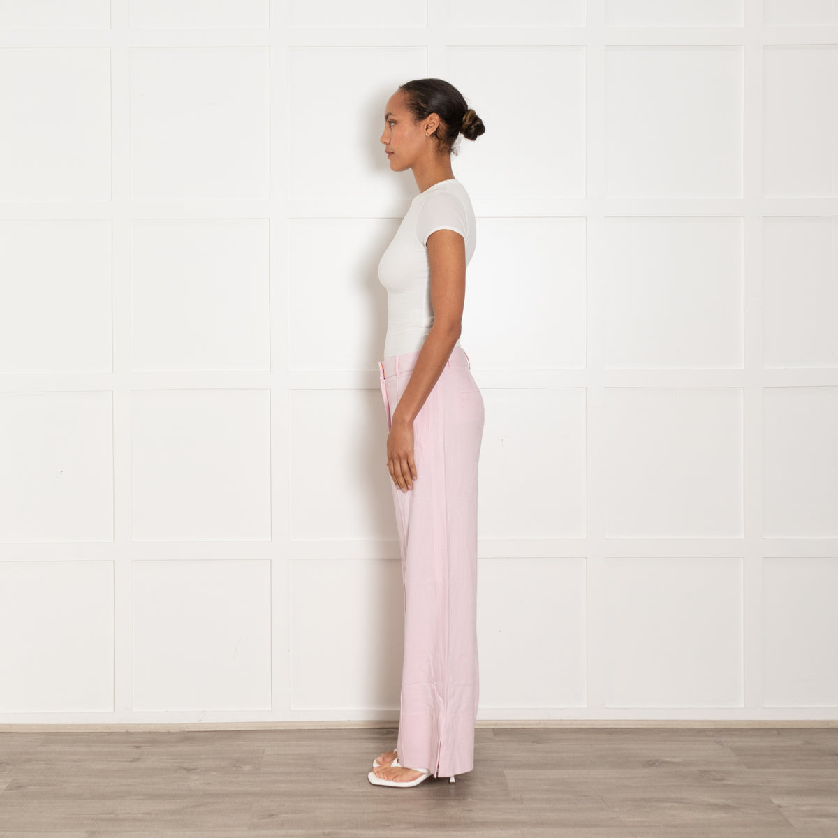 Me + Em Pale Pink Wide Leg Trousers