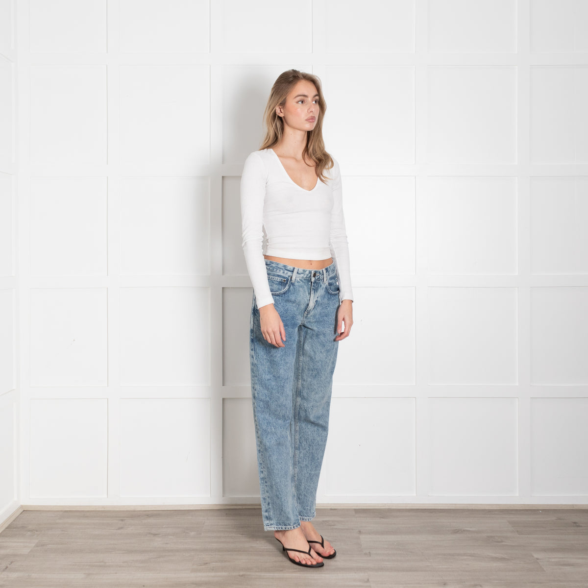 American Vintage Light Blue Denim Straight Leg Jeans