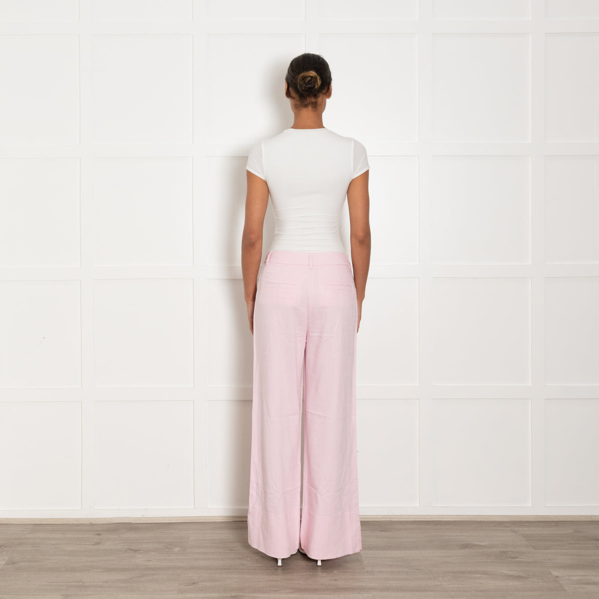 Me + Em Pale Pink Wide Leg Trousers