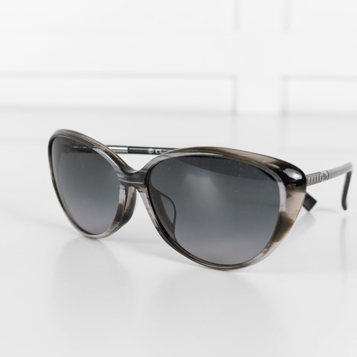 Dior Grey Tortoiseshell Cats Eye Sunglasses