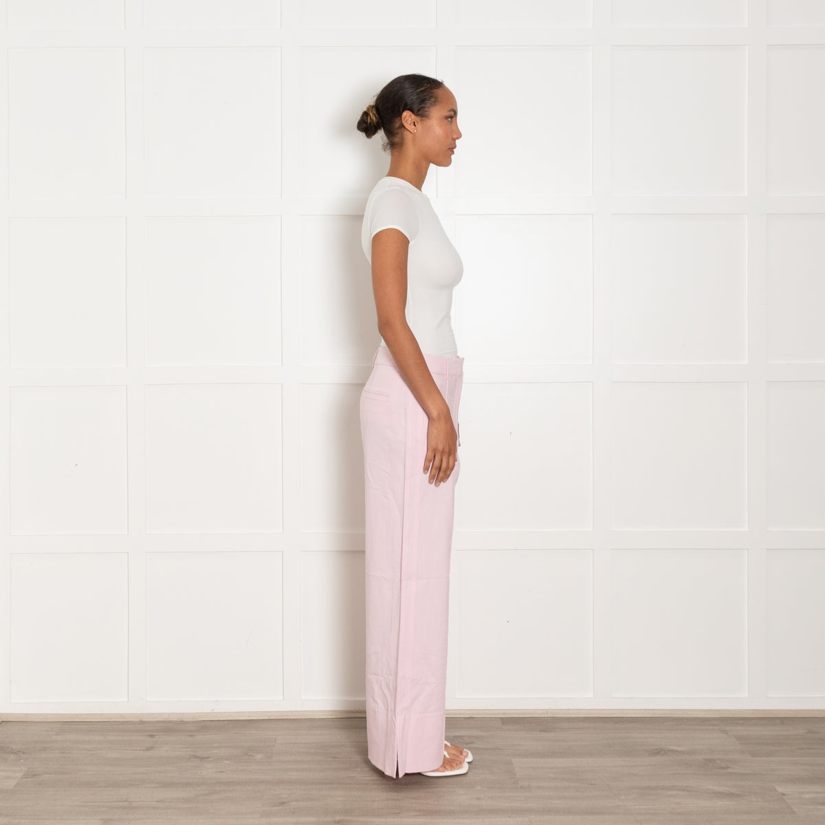 Me + Em Pale Pink Wide Leg Trousers