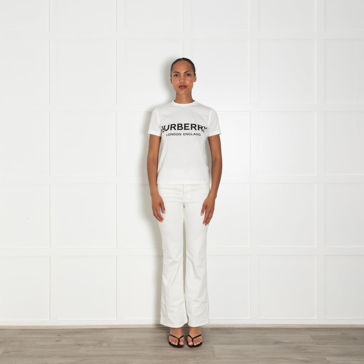 Burberry White Logo T-Shirt