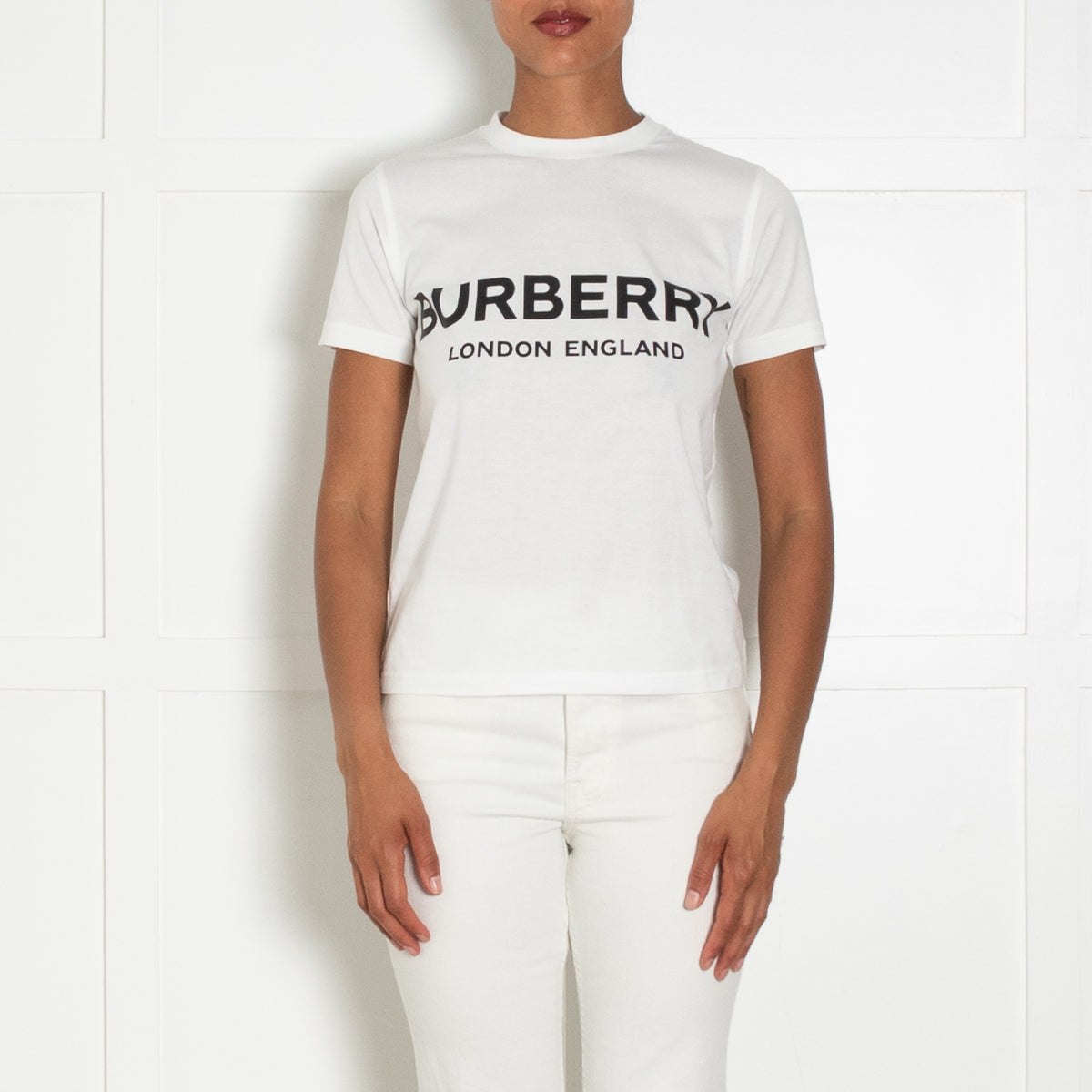 Burberry White Logo T-Shirt