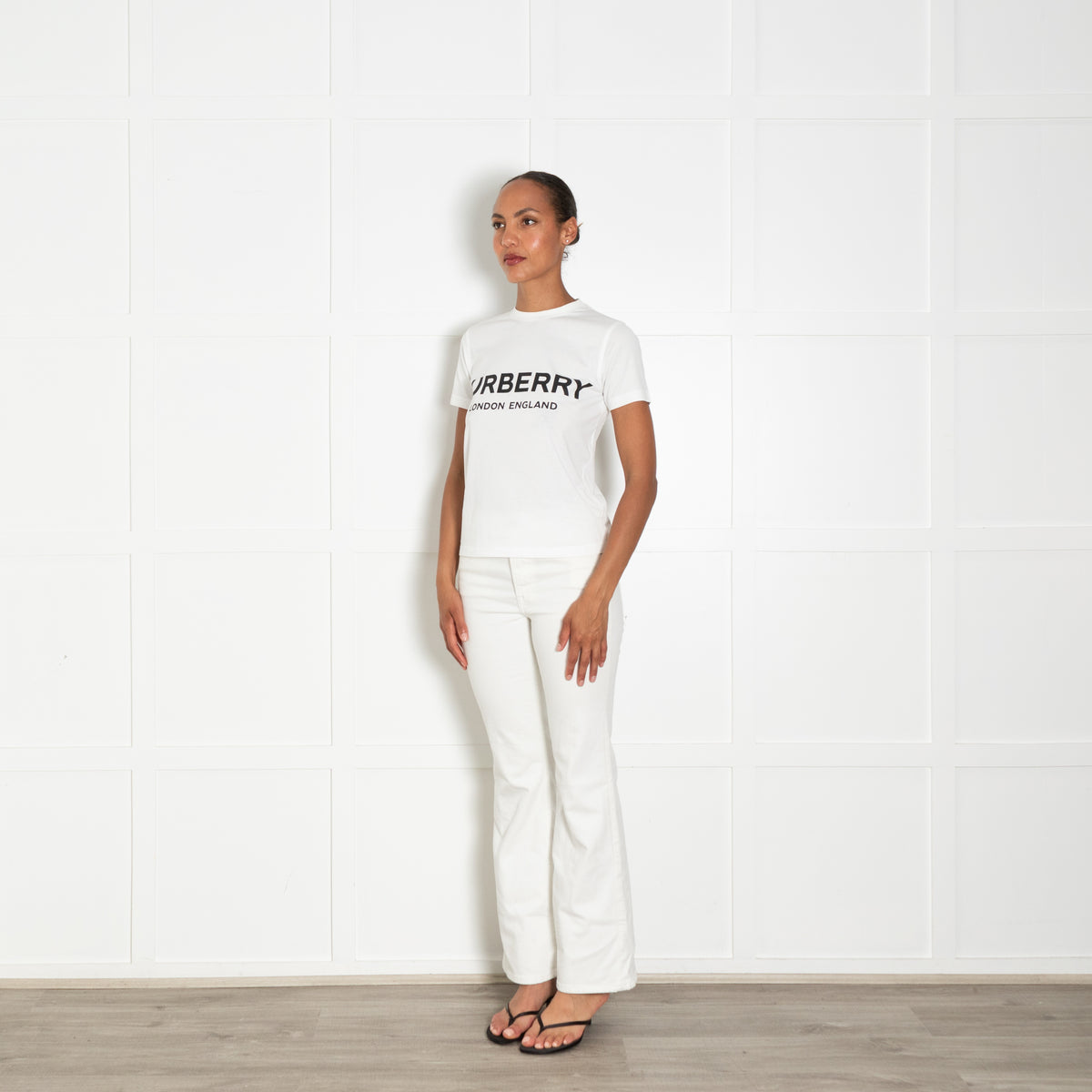 Burberry White Logo T-Shirt