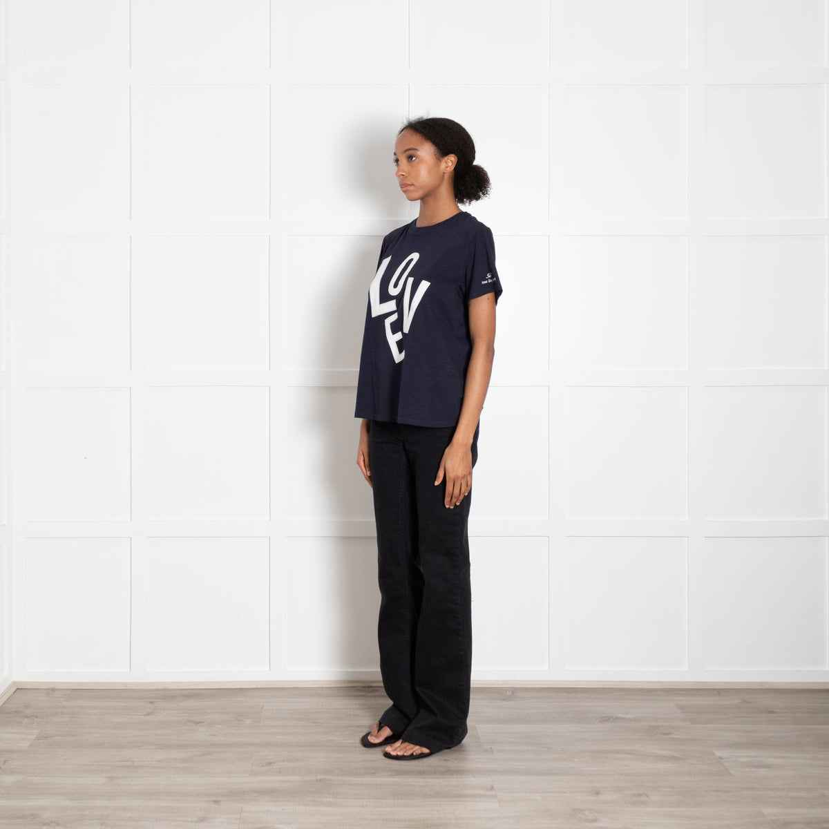 Cinq a Sept tous les jours Navy T Shirt With White Logo