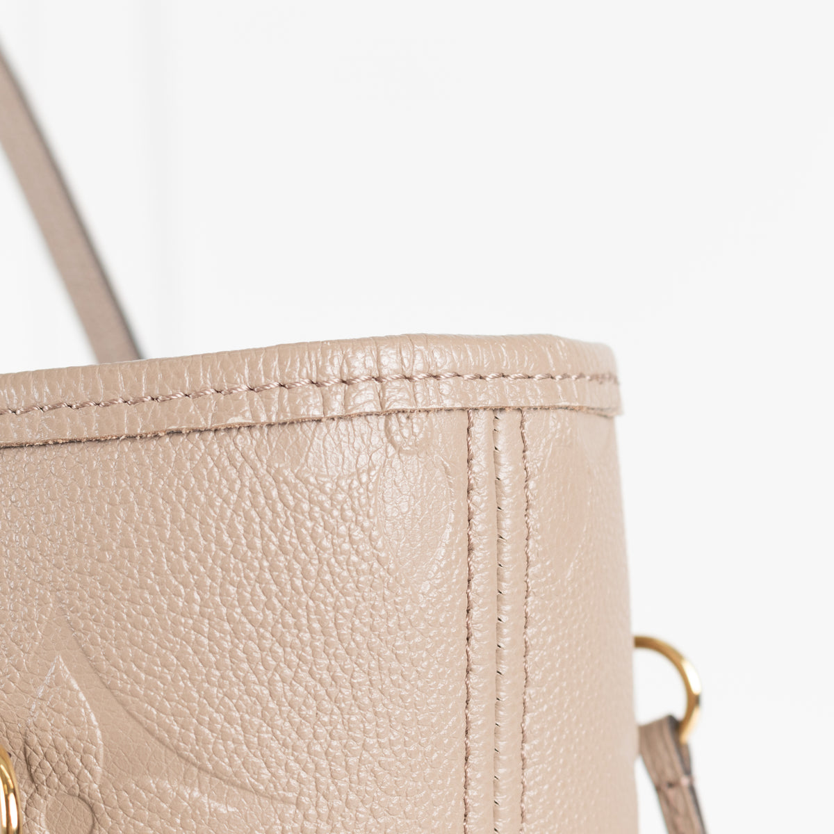 Louis Vuitton Beige Embossed Monogram Neverfull MM bag