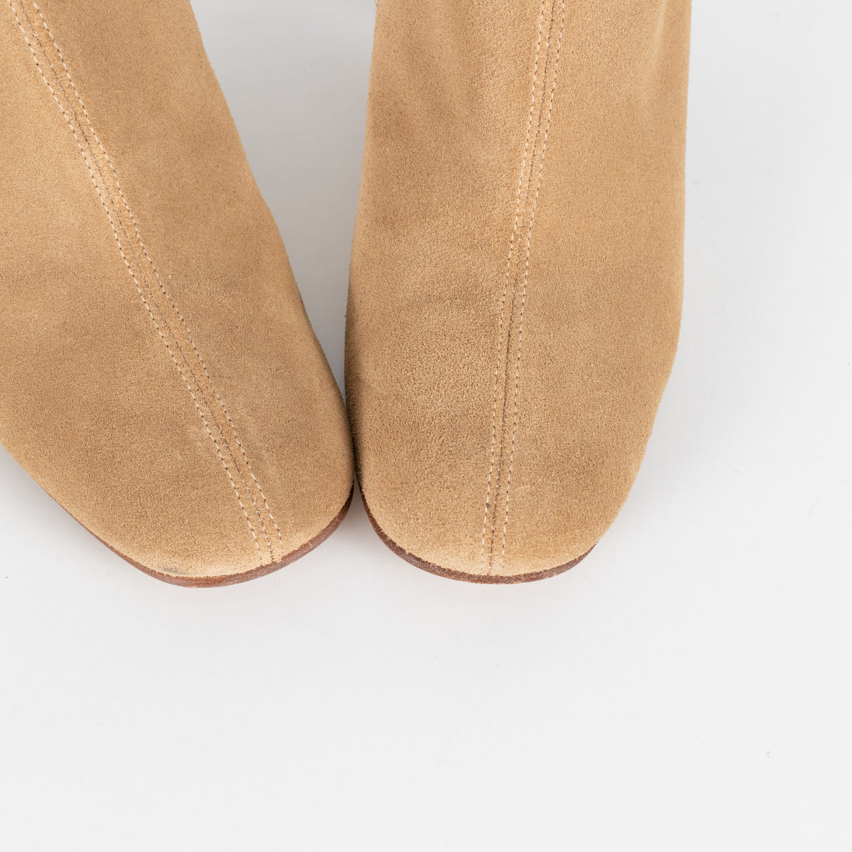Penelope Chilvers Tan Suede Round Toe Ankle Boots