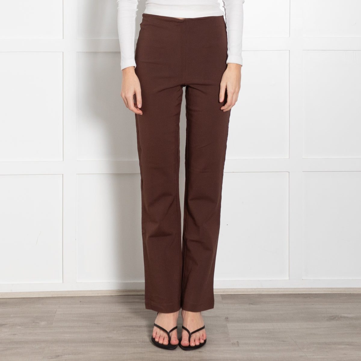 Reformation Brown Stretchy Trousers