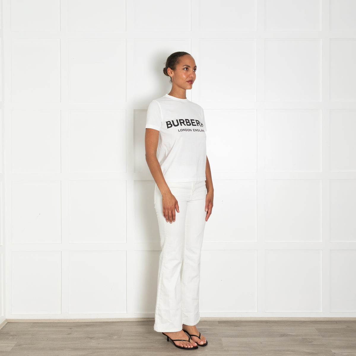 Burberry White Logo T-Shirt