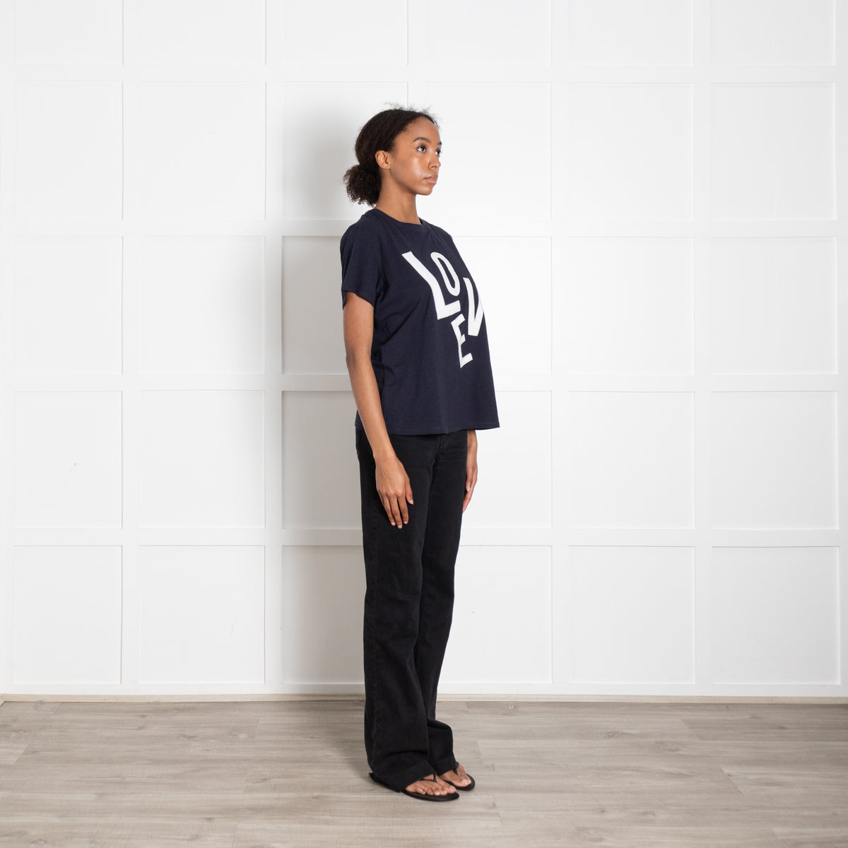 Cinq a Sept tous les jours Navy T Shirt With White Logo