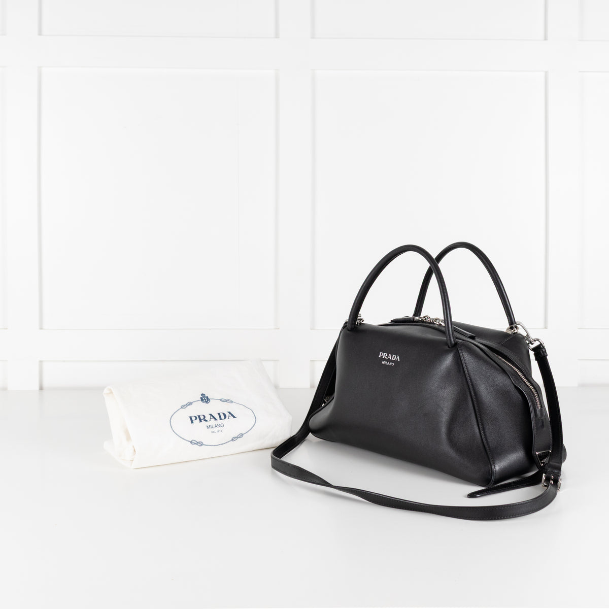 Prada Black Leather Supernova Shoulder Bag