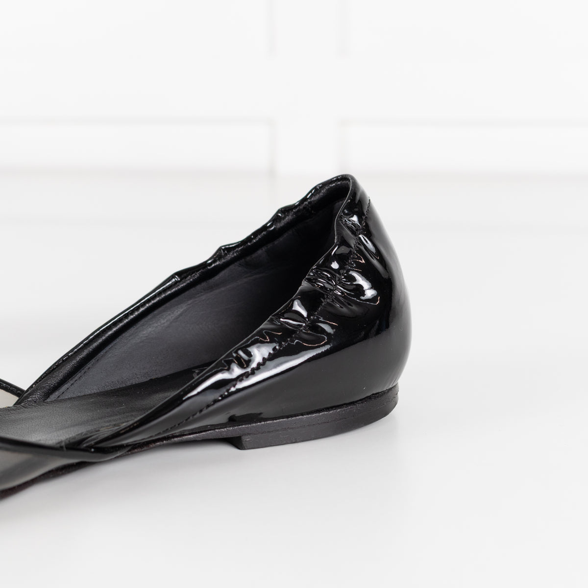 Roger Vivier Black Patent Leather And Vinyl Flat Shoes