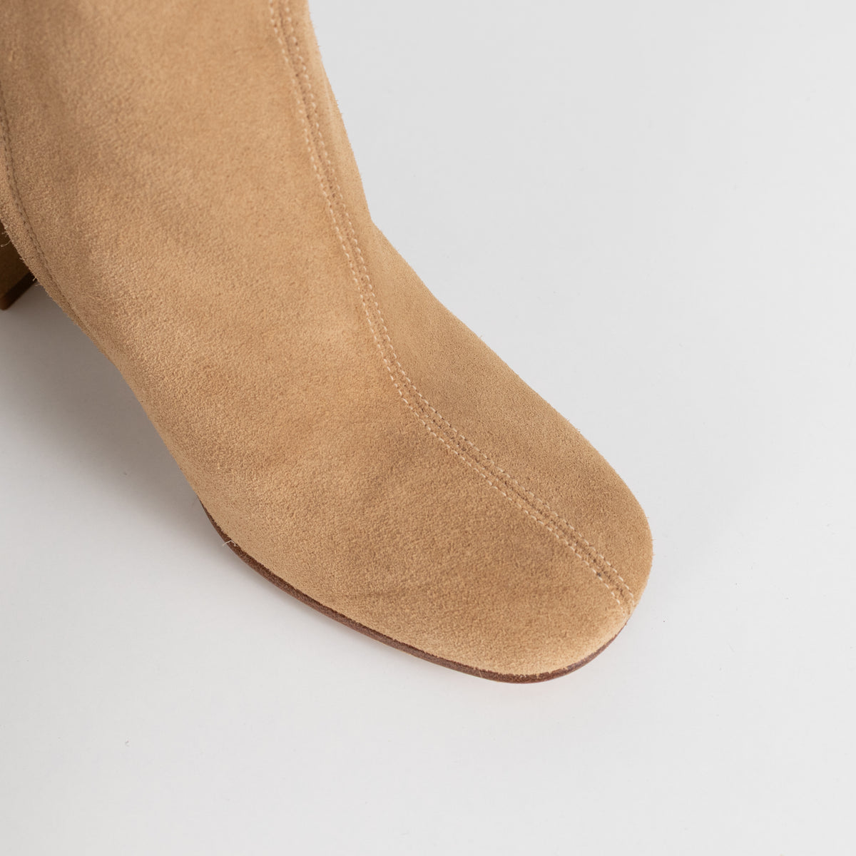 Penelope Chilvers Tan Suede Round Toe Ankle Boots