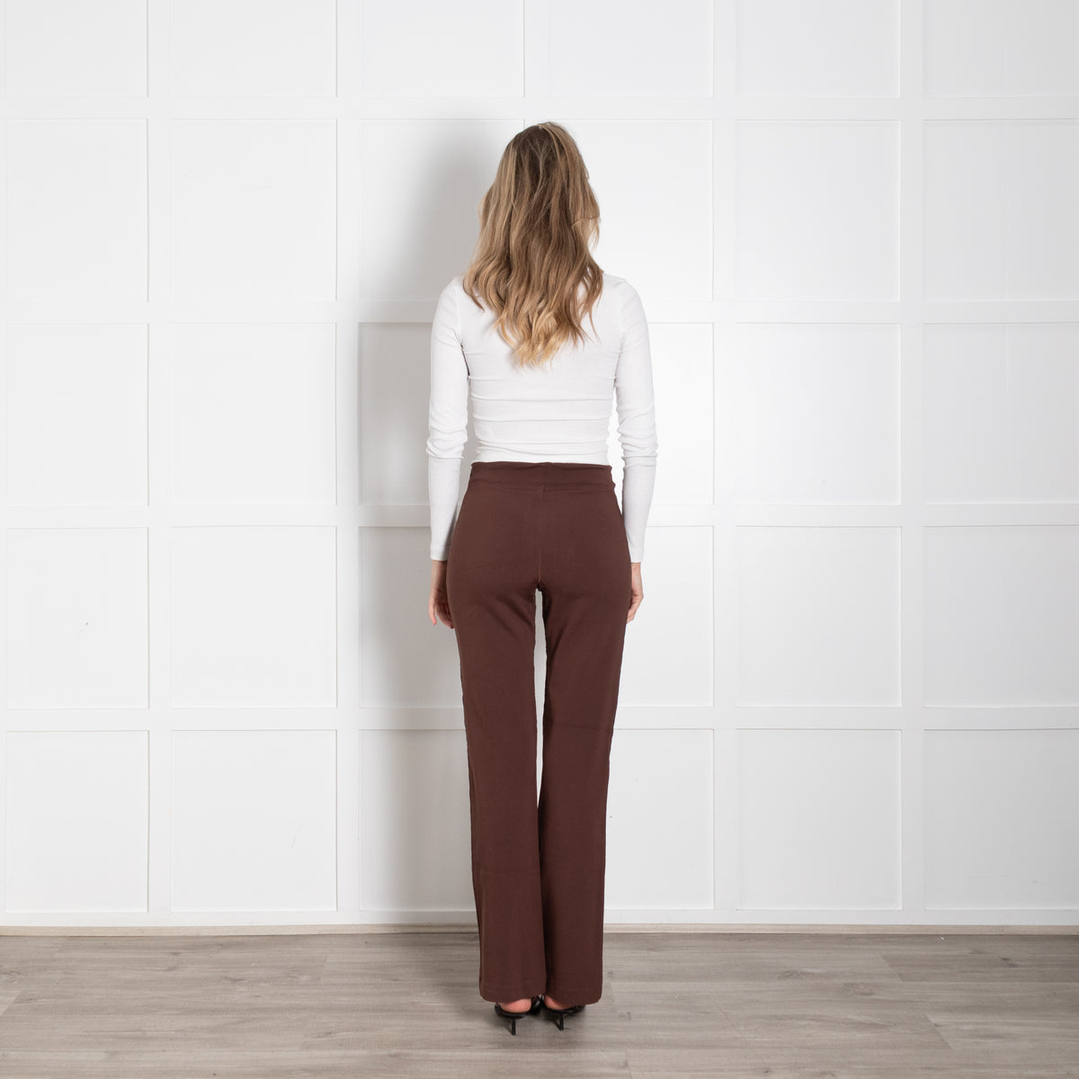 Reformation Brown Stretchy Trousers