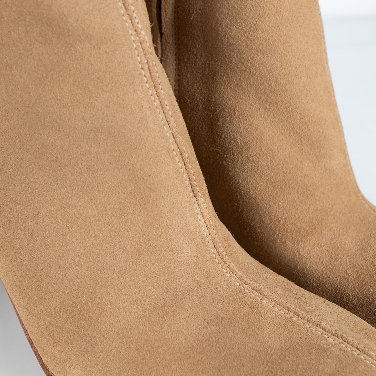Penelope Chilvers Tan Suede Round Toe Ankle Boots