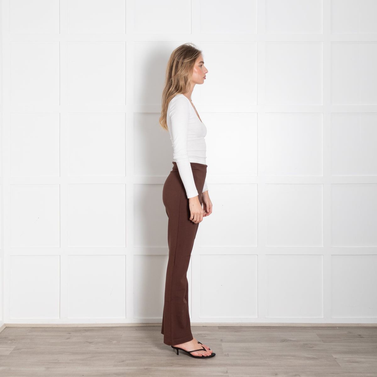 Reformation Brown Stretchy Trousers