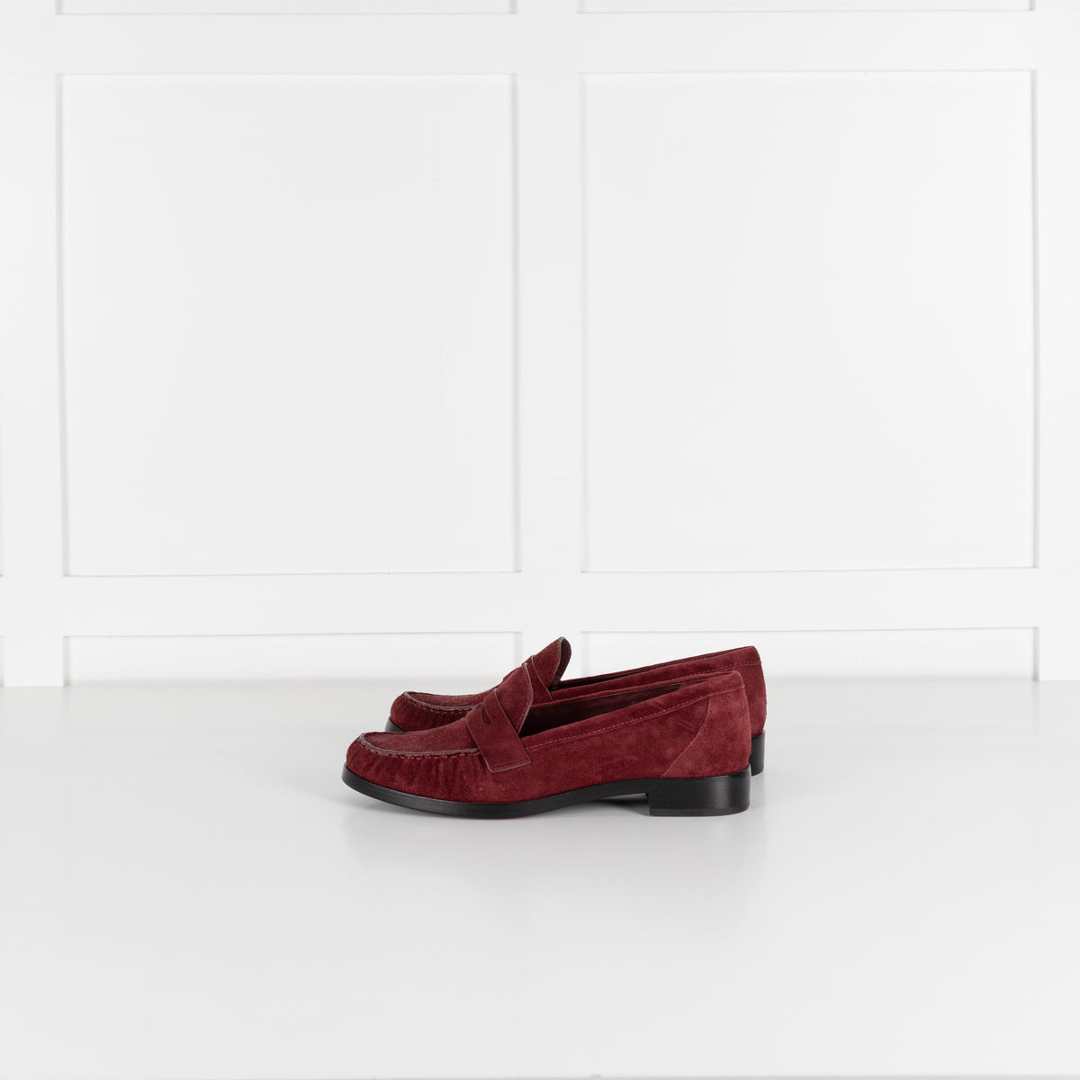 Reformation Ruby Suede Ani Ruched Loafers