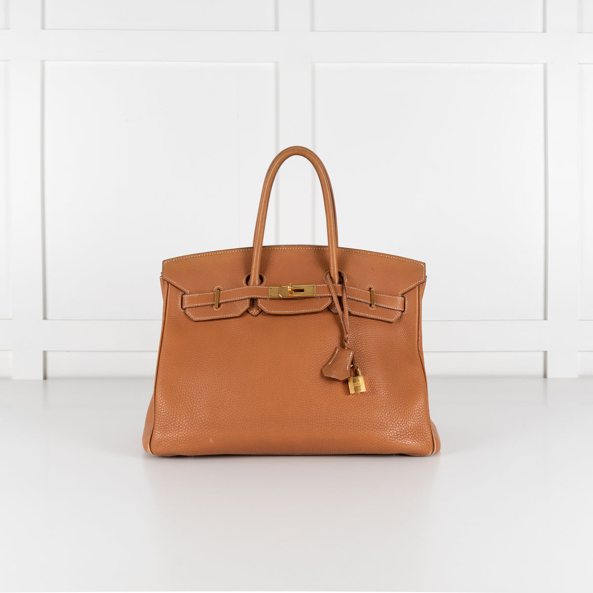Hermes Beige Gold Togo Leather Birkin 35 Bag