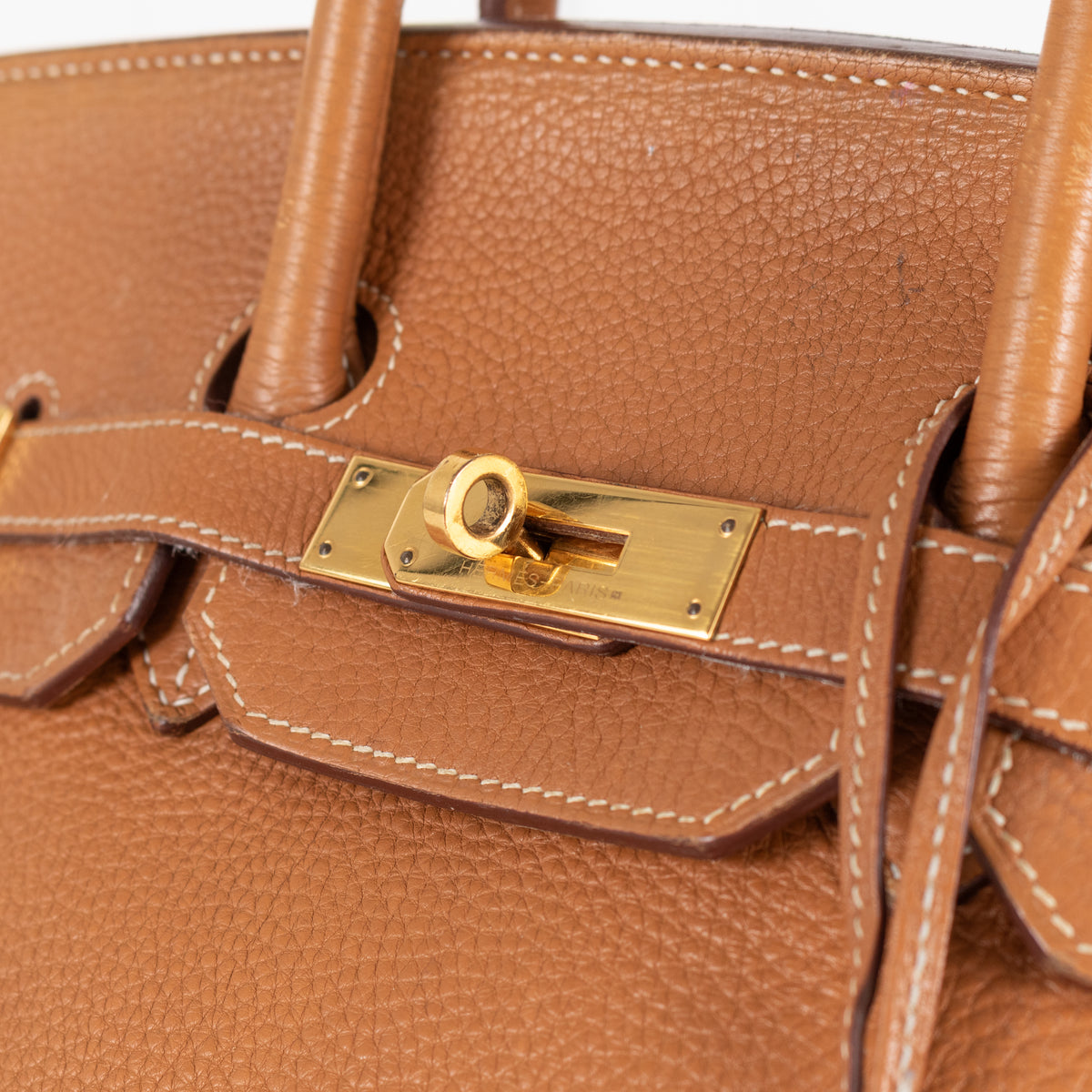 Hermes Beige Gold Togo Leather Birkin 35 Bag