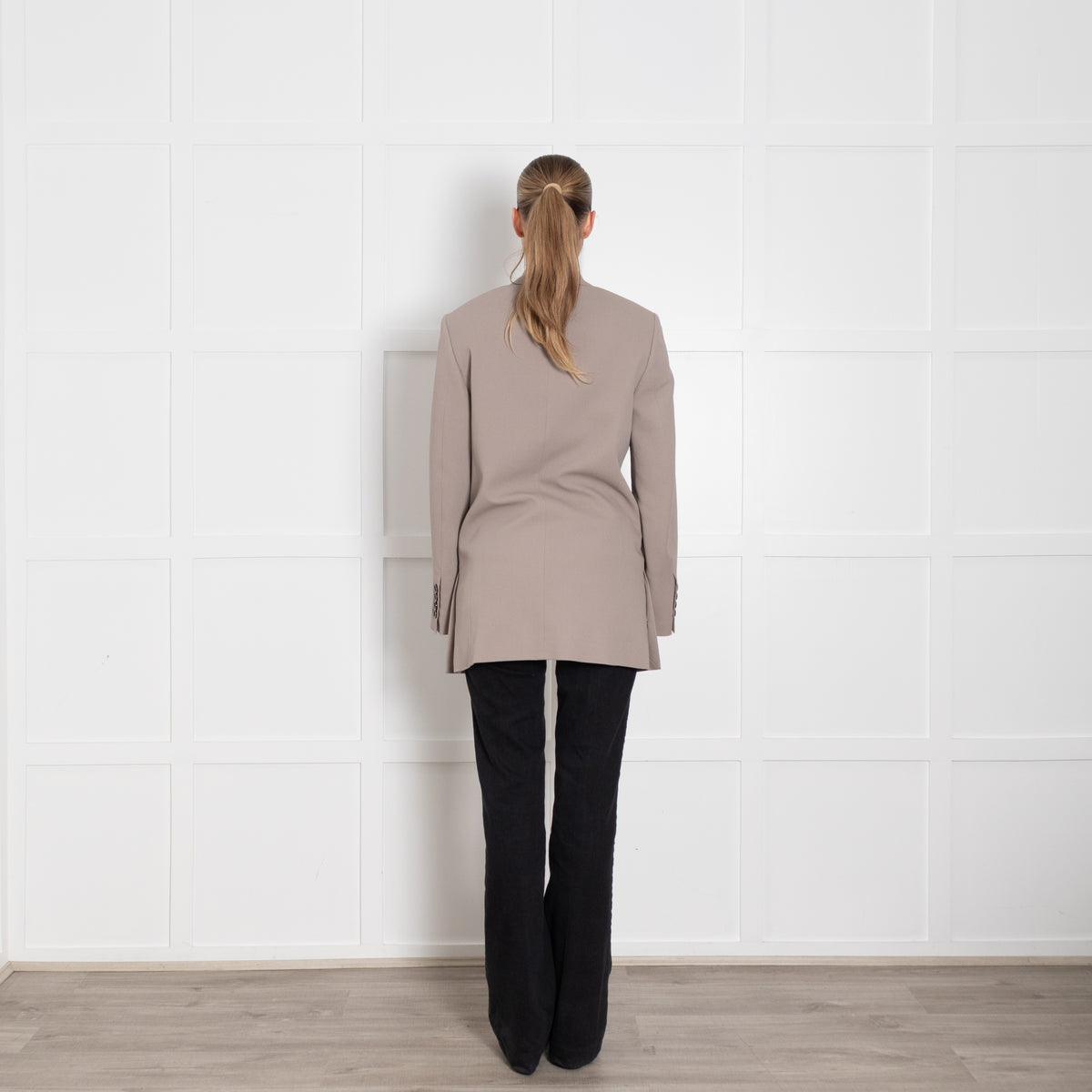 AMI Paris Oversized Taupe Wool Blazer