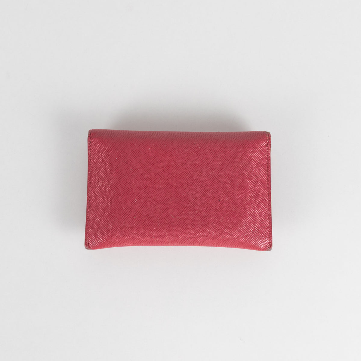 Prada Pink Saffiano Leather Key Holder
