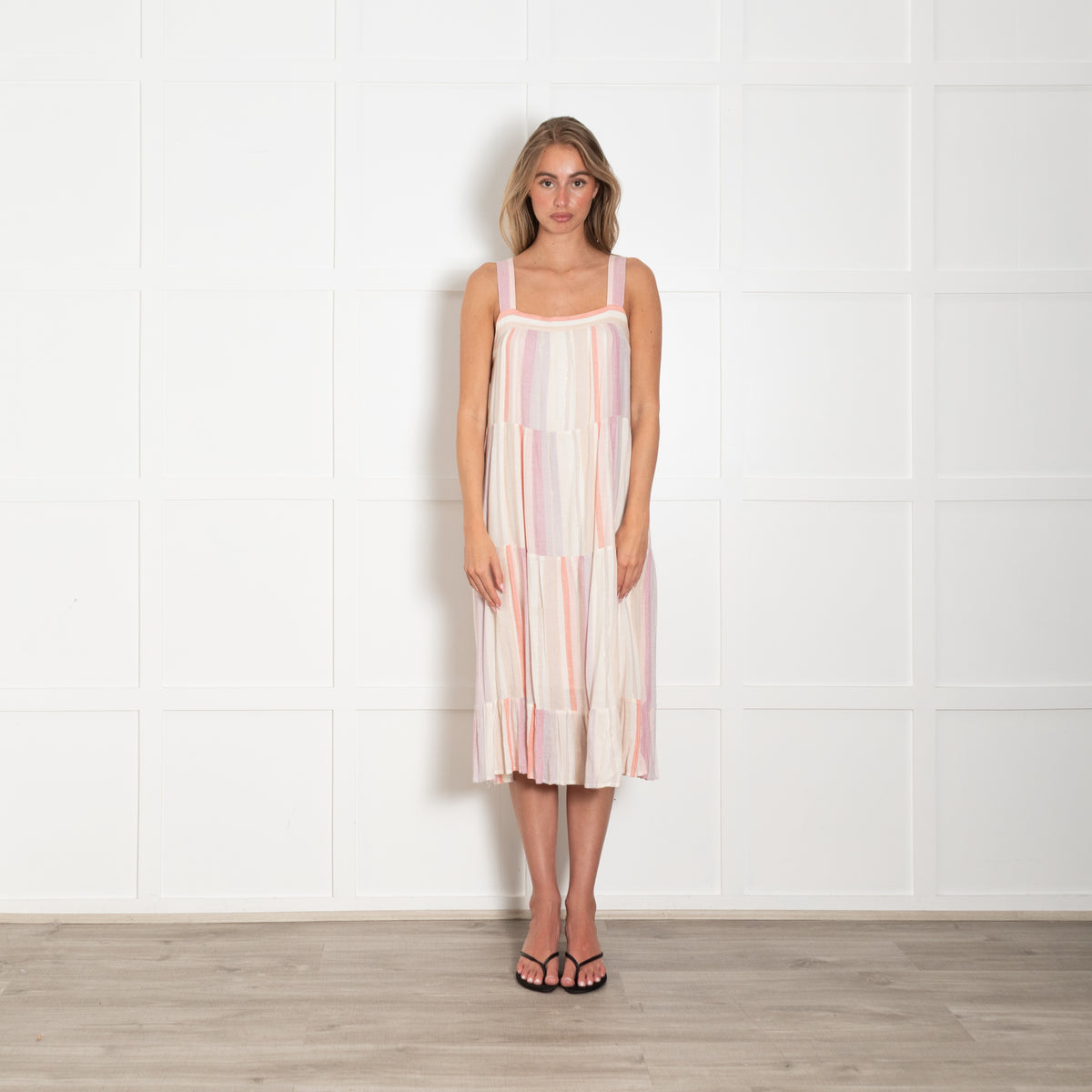 Rails Amaya Tiered Pastel Coloured Midi Dress