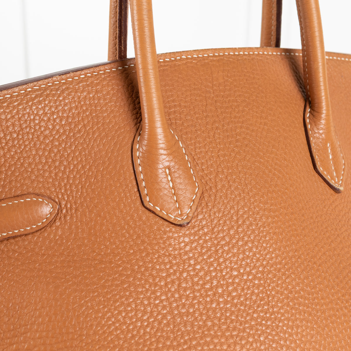 Hermes Beige Gold Togo Leather Birkin 35 Bag