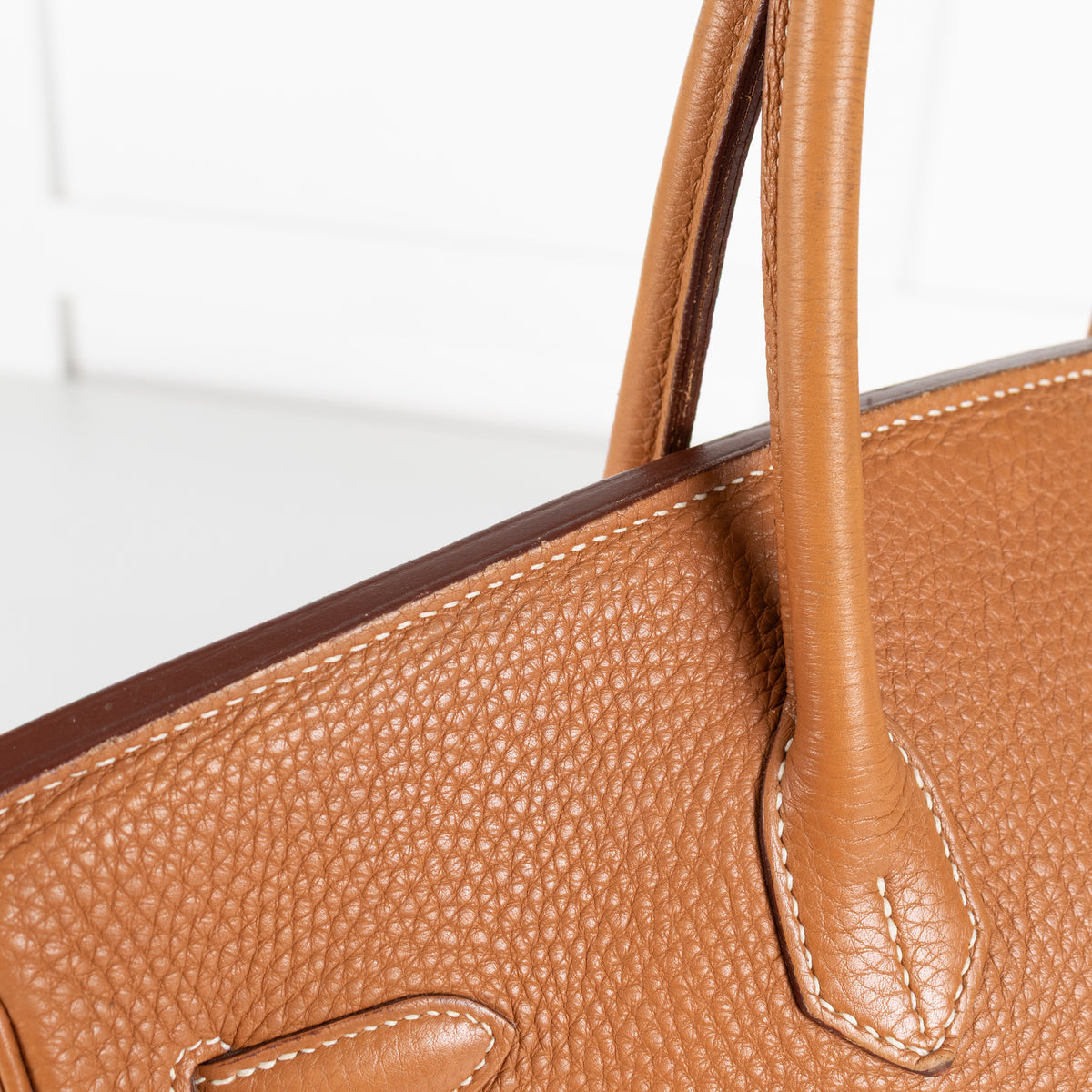 Hermes Beige Gold Togo Leather Birkin 35 Bag