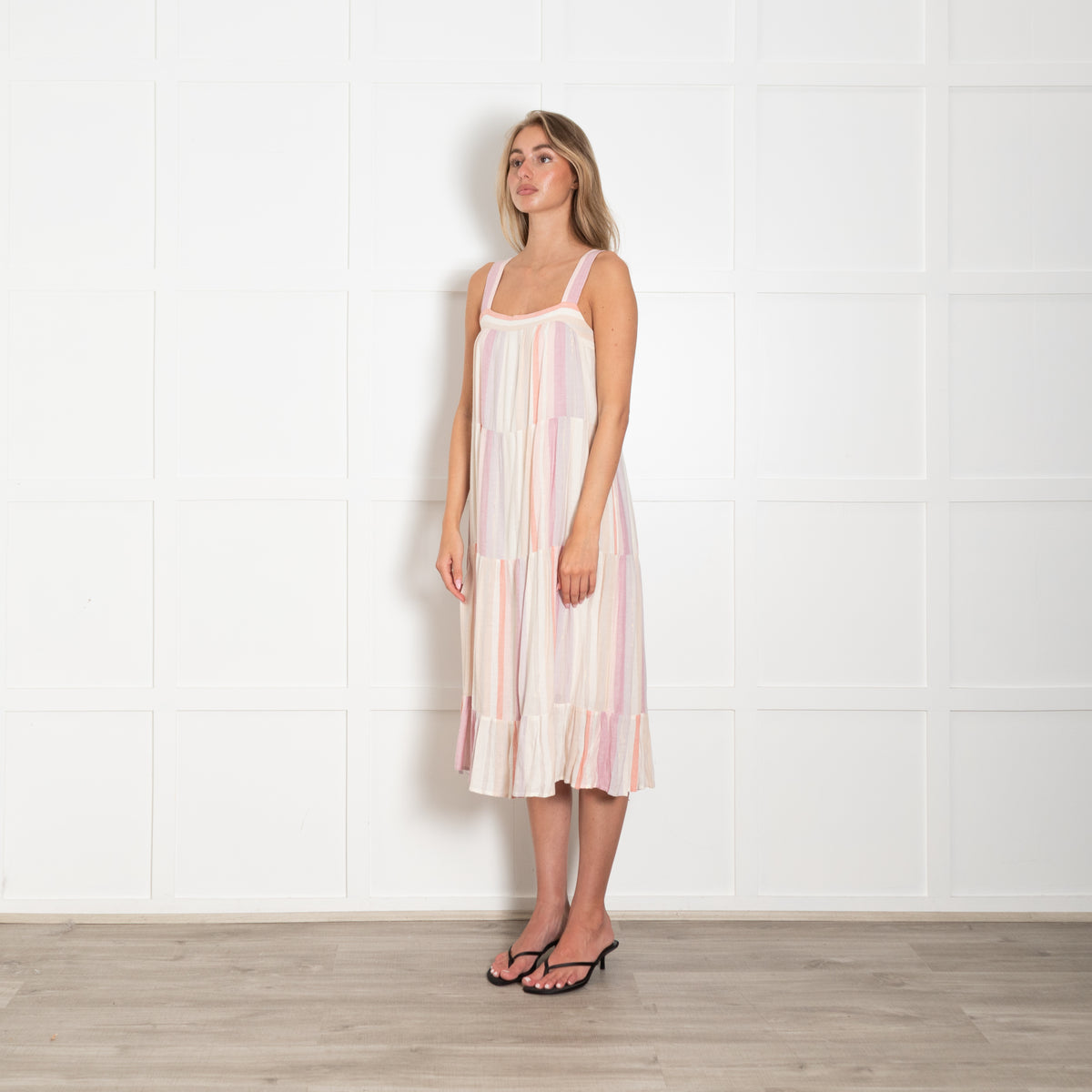 Rails Amaya Tiered Pastel Coloured Midi Dress
