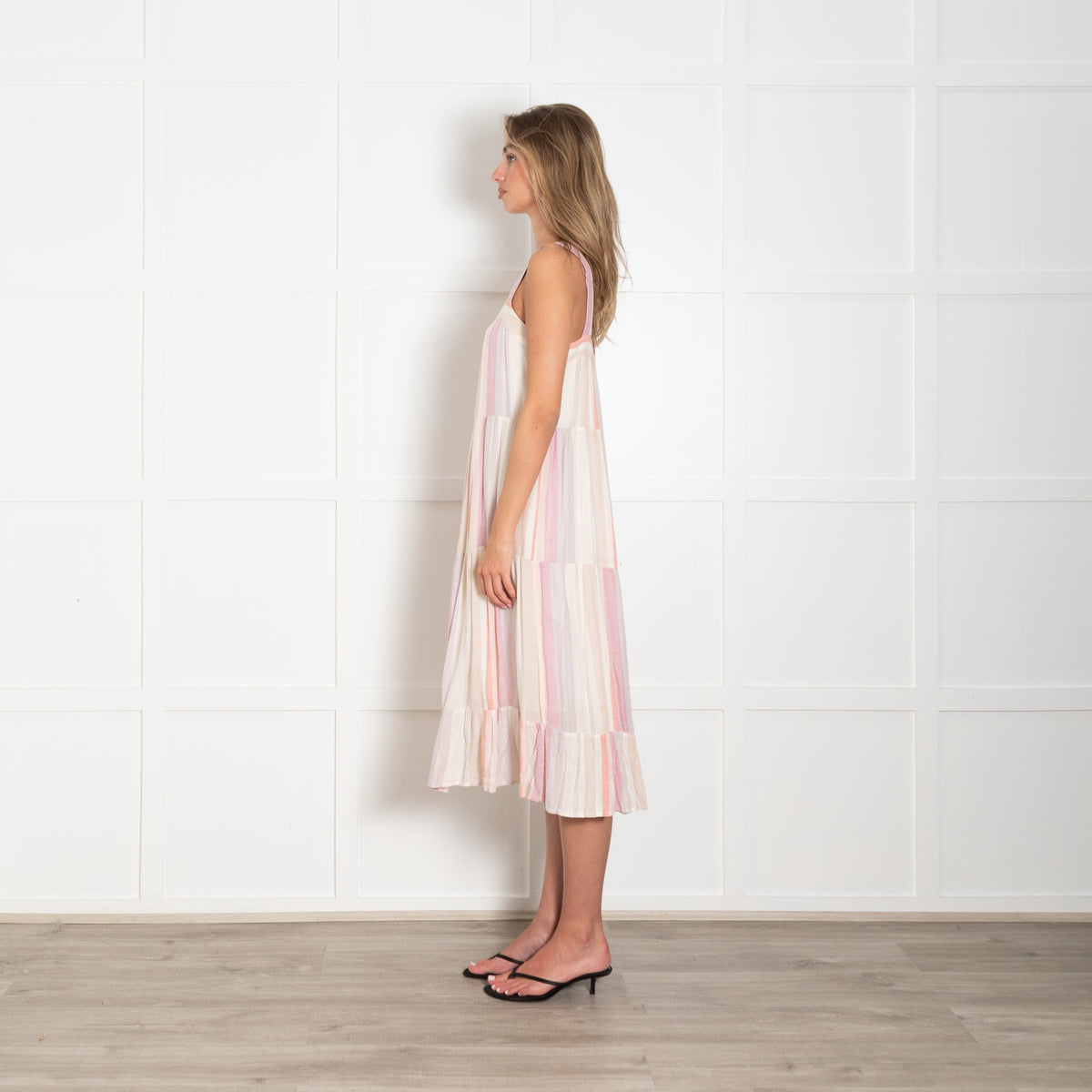 Rails Amaya Tiered Pastel Coloured Midi Dress