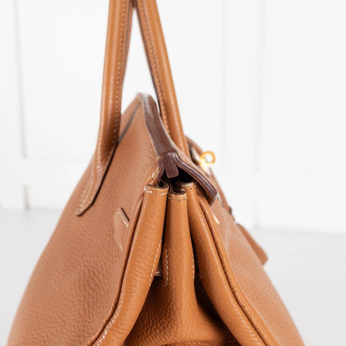 Hermes Beige Gold Togo Leather Birkin 35 Bag