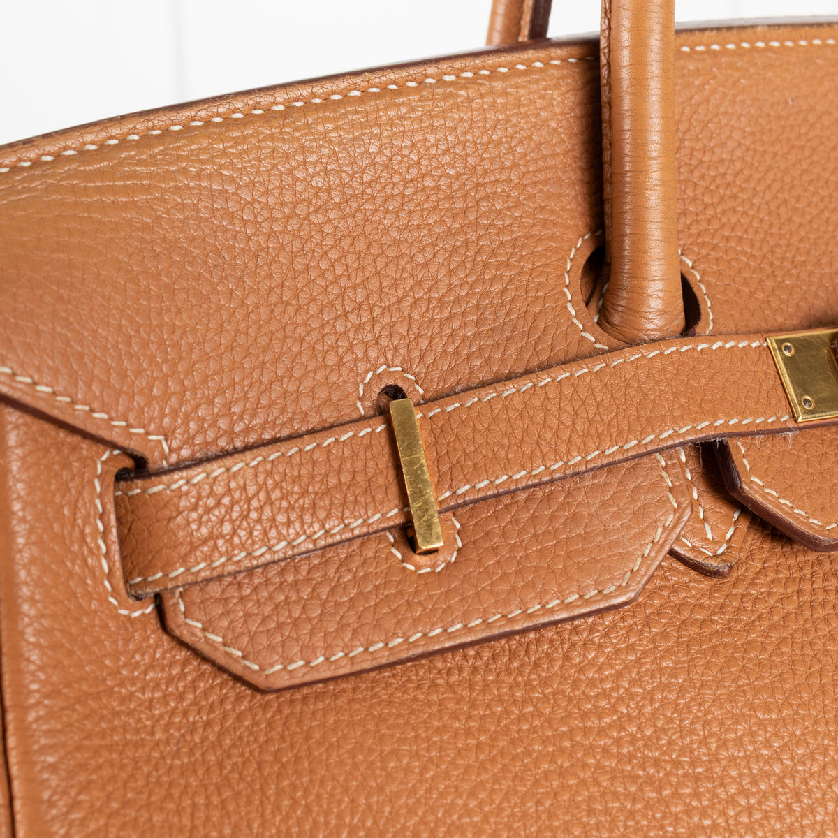 Hermes Beige Gold Togo Leather Birkin 35 Bag