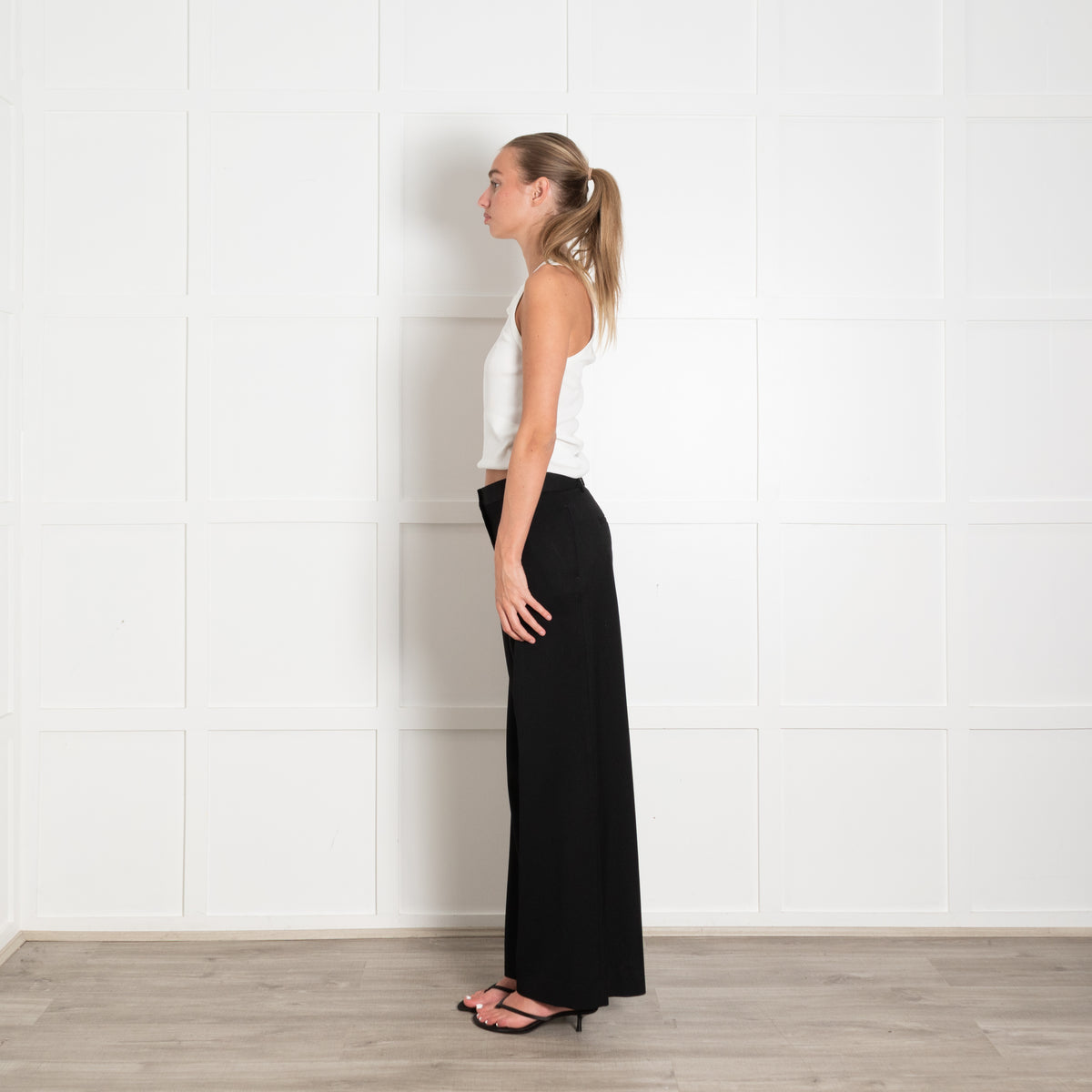 The Row Black Wide Leg Trousers
