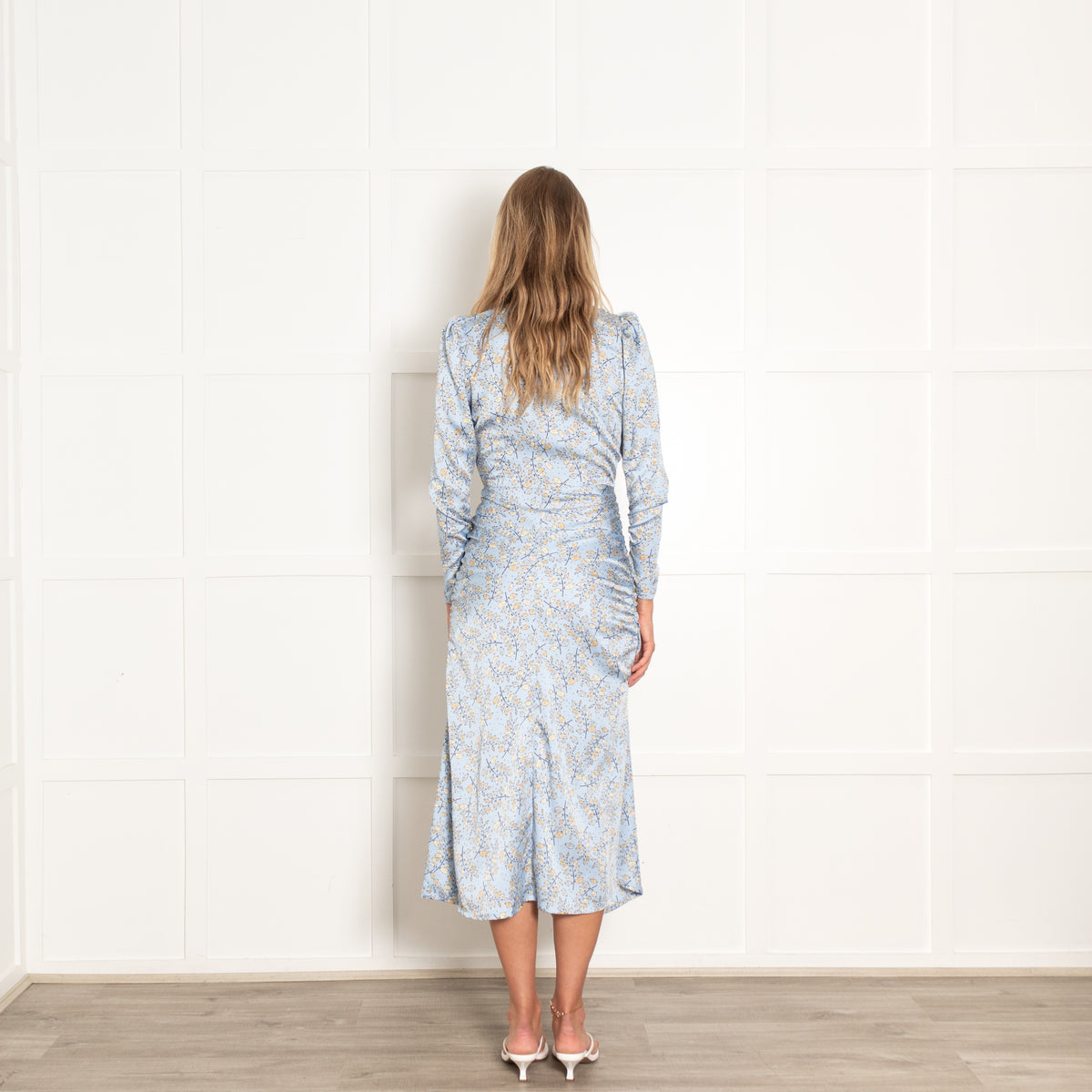 Stella Nova Addison Leaf Print Blue Dress