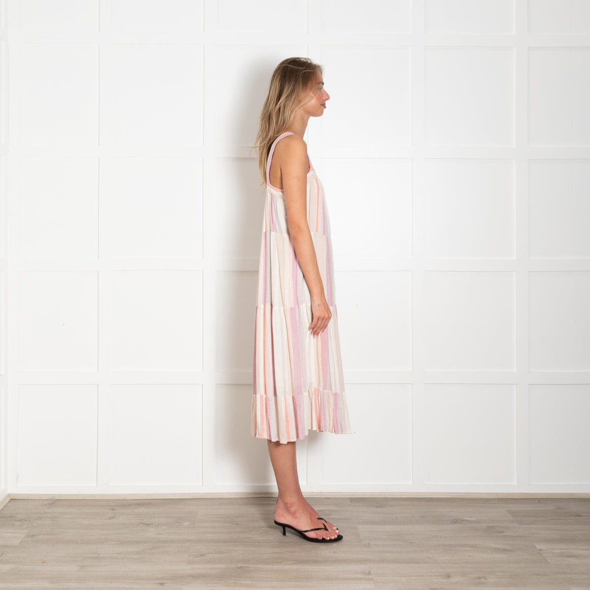 Rails Amaya Tiered Pastel Coloured Midi Dress