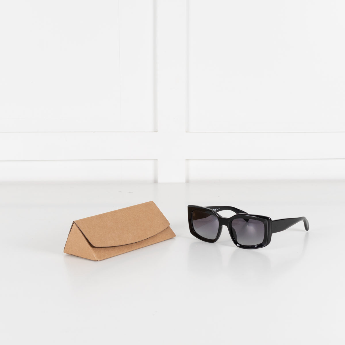 Rag & Bone Black Rectangular Chunky Sunglasses